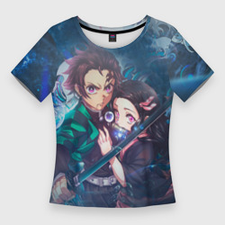Женская футболка 3D Slim Kimetsu no Yaiba защитник