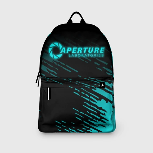 Рюкзак 3D с принтом Portal, вид сбоку #3