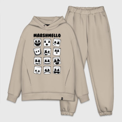 Мужской костюм oversize хлопок Fortnite x Marshmello