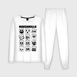 Женская пижама с лонгсливом хлопок Fortnite x Marshmello