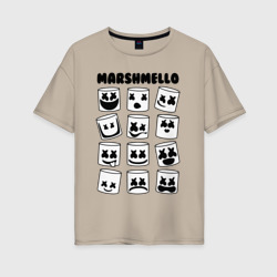 Fortnite x Marshmello – Женская футболка хлопок Oversize с принтом купить со скидкой в -16%