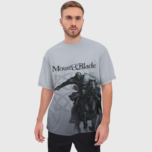 Мужская футболка oversize 3D Mount and Blade, цвет 3D печать - фото 3