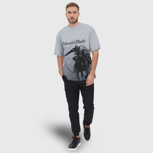 Мужская футболка oversize 3D Mount and Blade, цвет 3D печать - фото 5