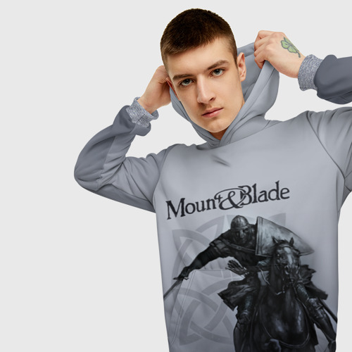 Мужская толстовка 3D Mount and Blade, цвет меланж - фото 5