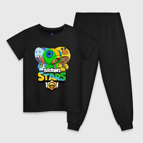Детская пижама хлопок Brawl Stars Leon Trio Фото 01 Детская пижама хлопок Brawl Stars Leon Trio Фото 01