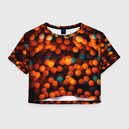 Женская футболка Crop-top 3D Боке