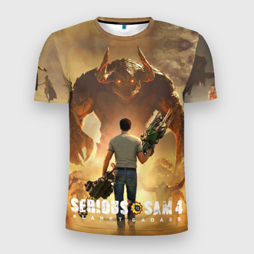 Мужская футболка 3D Slim Serious Sam 4, цвет 3D печать