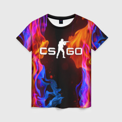Женская футболка 3D CS:GO fire