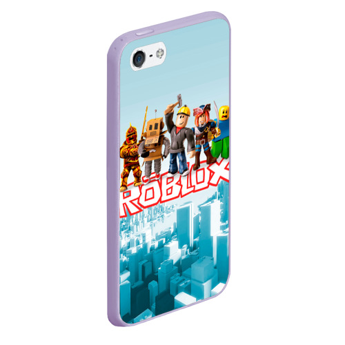 Чехол для iPhone 5/5S матовый Roblox [5], цвет светло-сиреневый - фото 3