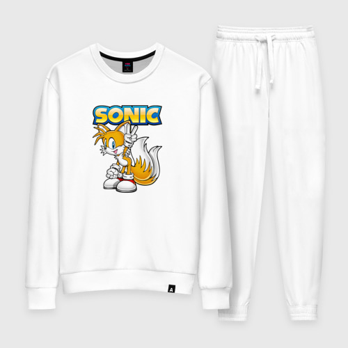Женский костюм хлопок Sonic, цвет белый