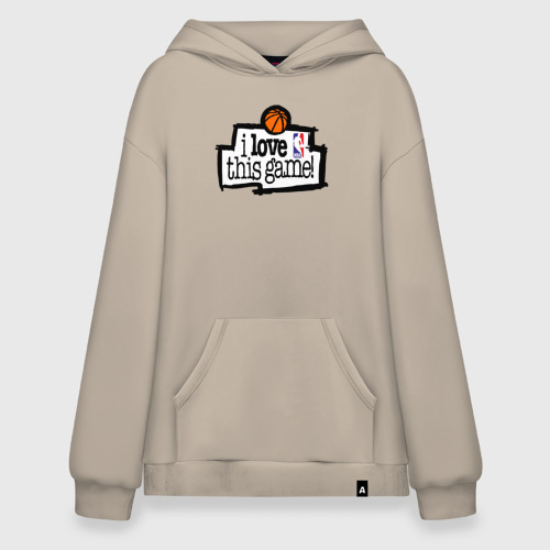 Худи SuperOversize хлопок BasketBall Style, цвет миндальный