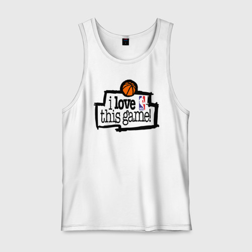 Мужская майка хлопок BasketBall Style, цвет белый