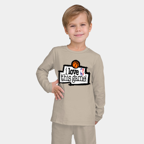 Детская пижама с лонгсливом хлопок BasketBall Style, цвет миндальный - фото 3