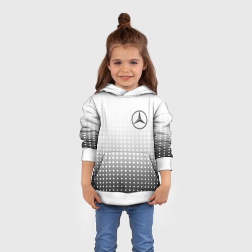 Детская толстовка 3D Mercedes-Benz, цвет белый - фото 4