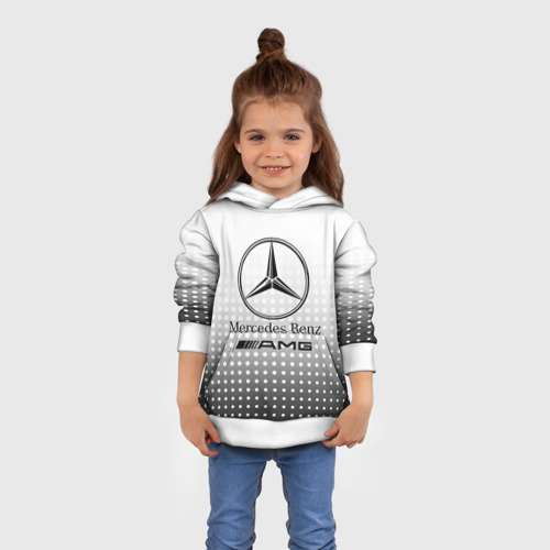 Детская толстовка 3D Mercedes-Benz, цвет белый - фото 4