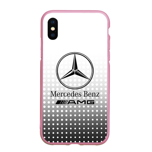 Чехол для iPhone XS Max матовый Mercedes-Benz, цвет розовый