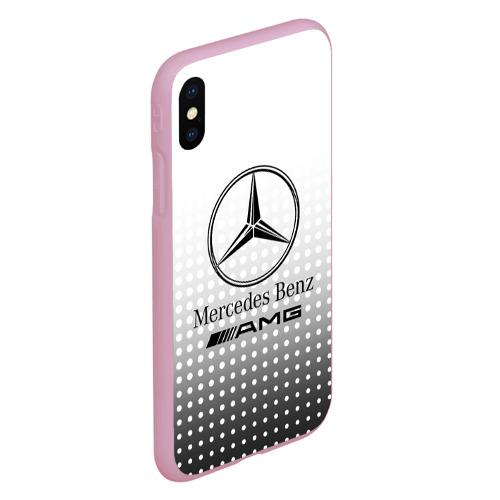 Чехол для iPhone XS Max матовый Mercedes-Benz, цвет розовый - фото 3