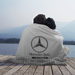 Плед с принтом Mercedes-Benz для любого человека, вид спереди №2. Цвет основы: 3d (велсофт)
