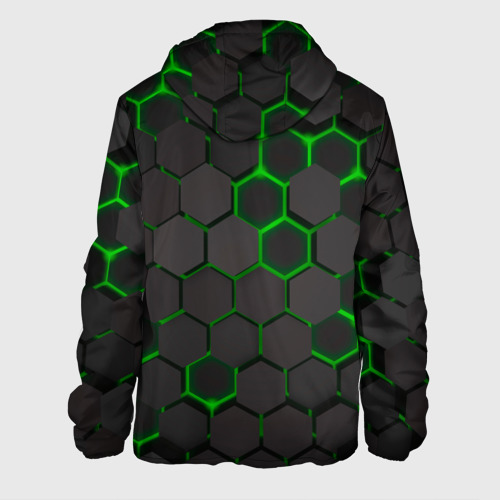 Мужская куртка 3D с принтом Brawl Stars Virus 8-Bit, вид сзади #1