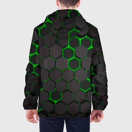 Мужская куртка 3D с принтом Brawl Stars Virus 8-Bit, вид сзади #2