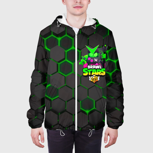 Мужская куртка 3D с принтом Brawl Stars Virus 8-Bit, вид сбоку #3