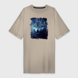 Платье-футболка хлопок Волк