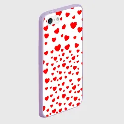 Чехол для iPhone 5/5S матовый Сердечки - фото 2