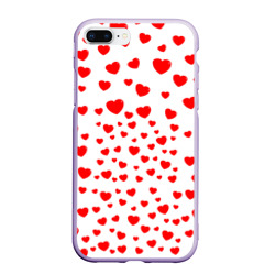 Чехол для iPhone 7Plus/8 Plus матовый Сердечки