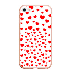 Чехол для iPhone 6Plus/6S Plus матовый Сердечки