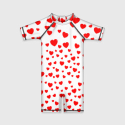 Детский купальный костюм 3D Сердечки