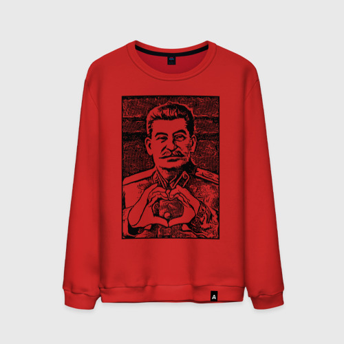 Мужской свитшот хлопок Сталин (Oko), цвет красный