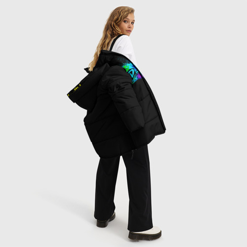 Женская зимняя куртка Oversize Hip-Hop, цвет светло-серый - фото 5