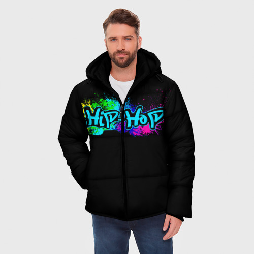 Мужская зимняя куртка 3D Hip-Hop, цвет черный - фото 3
