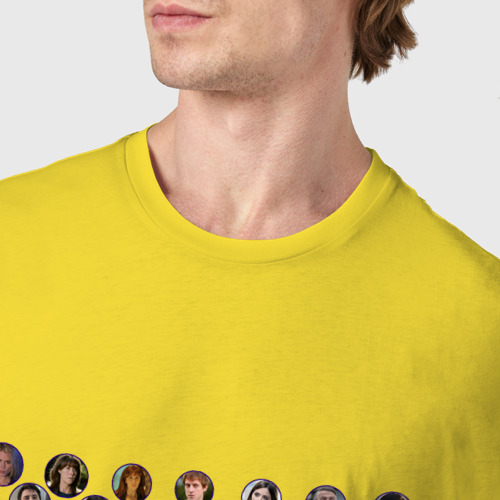 Мужская футболка хлопок Доктор Кто, цвет желтый - фото 6