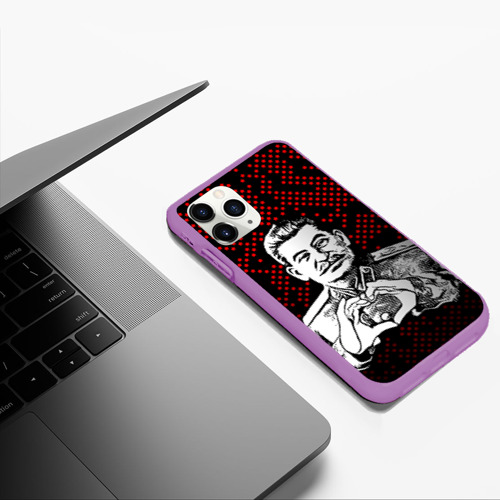 Чехол для iPhone 11 Pro Max матовый Сталин Oko, цвет фиолетовый - фото 5