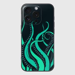 Чехол для iPhone 16 Pro силиконовый с защитой камеры Щупальца осьминога