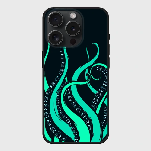 Чехол силиконовый для Apple iPhone 15 Pro Мax матовый Щупальца осьминога