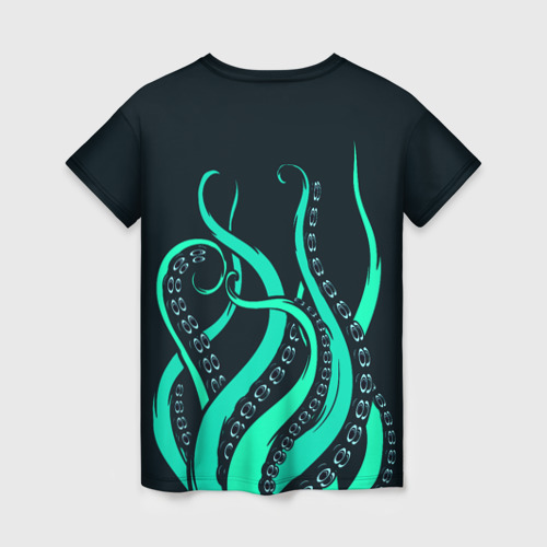 Женская футболка 3D Щупальца осьминога, цвет 3D печать - фото 2