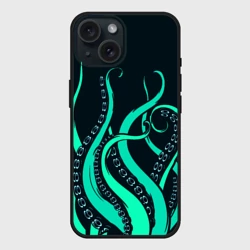 Чехол силиконовый для Apple iPhone 15 матовый Щупальца осьминога