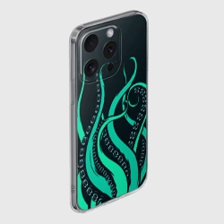 Чехол для iPhone 15 Pro силиконовый с защитой камеры Щупальца осьминога - фото 2