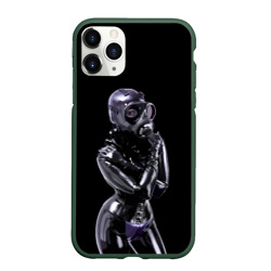 Чехол для iPhone 11 Pro матовый Black latex - erotic girl