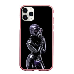 Чехол для iPhone 11 Pro Max матовый Black latex - erotic girl