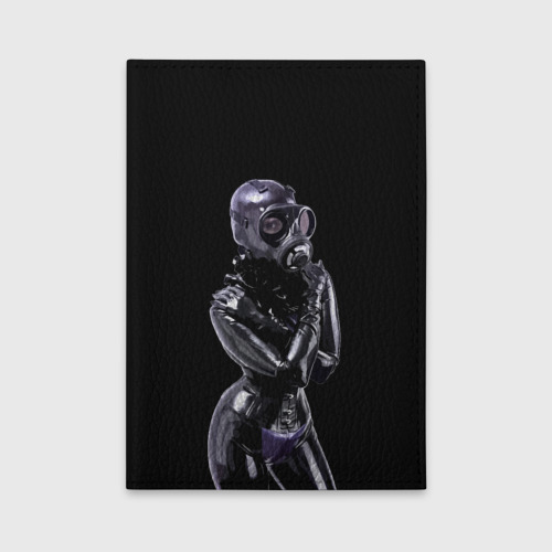 Обложка для автодокументов Black latex - erotic girl, цвет фиолетовый