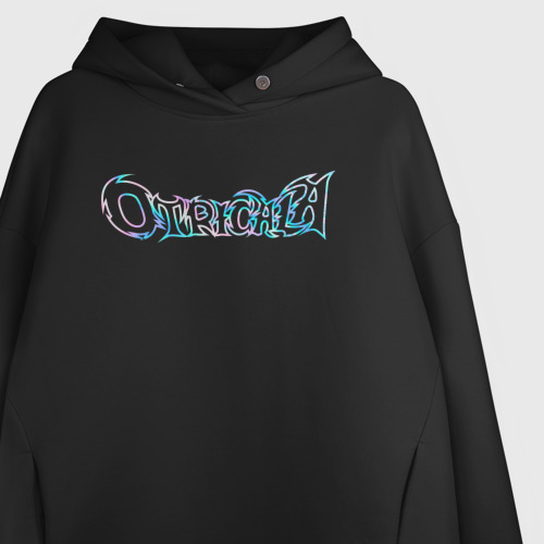 Женское худи Oversize хлопок Otricala, цвет черный - фото 3