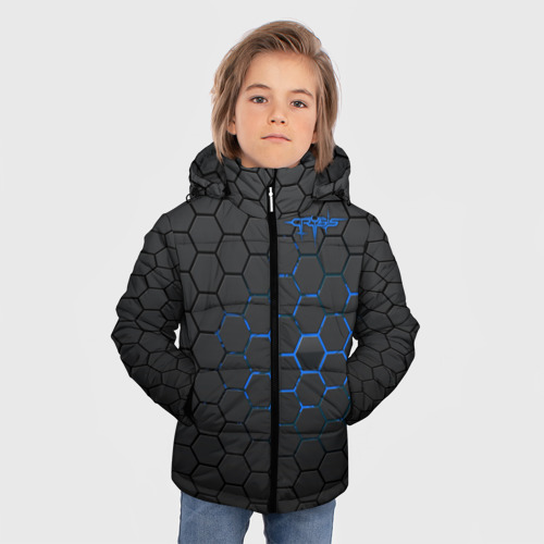 Зимняя куртка для мальчиков 3D с принтом Crysis, фото на моделе #1