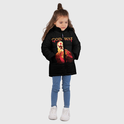 Зимняя куртка для девочек 3D God of War, цвет красный - фото 5