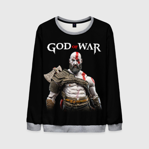 Мужской свитшот 3D God of War, цвет меланж