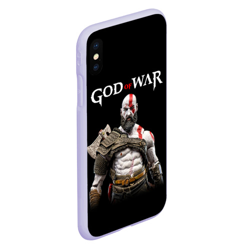 Чехол для iPhone XS Max матовый God of War, цвет светло-сиреневый - фото 3