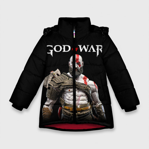 Зимняя куртка для девочек 3D God of War, цвет красный