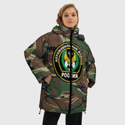 Женская зимняя куртка Oversize Автомобильные войска камуфляж - фото 2